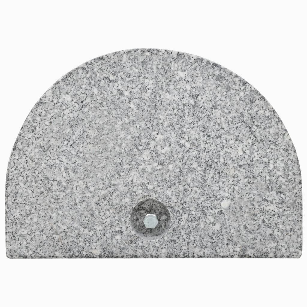 Parasol Base Granite 10 kg Curved Grey