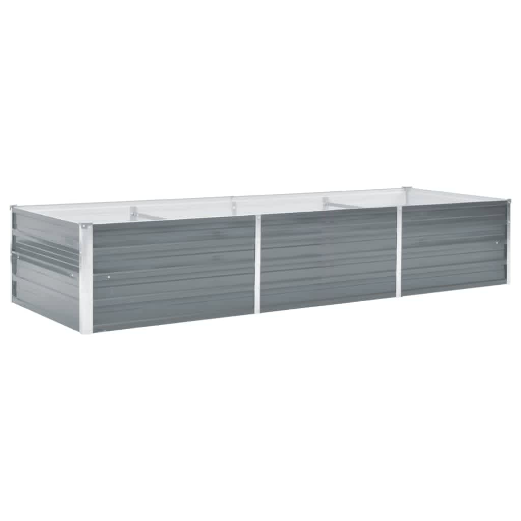 Garden Planter Galvanised Steel - Grey