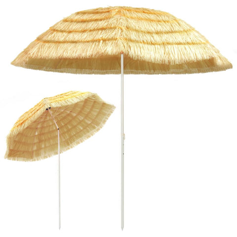 Beach Umbrella Natural 300 cm Hawaii Style