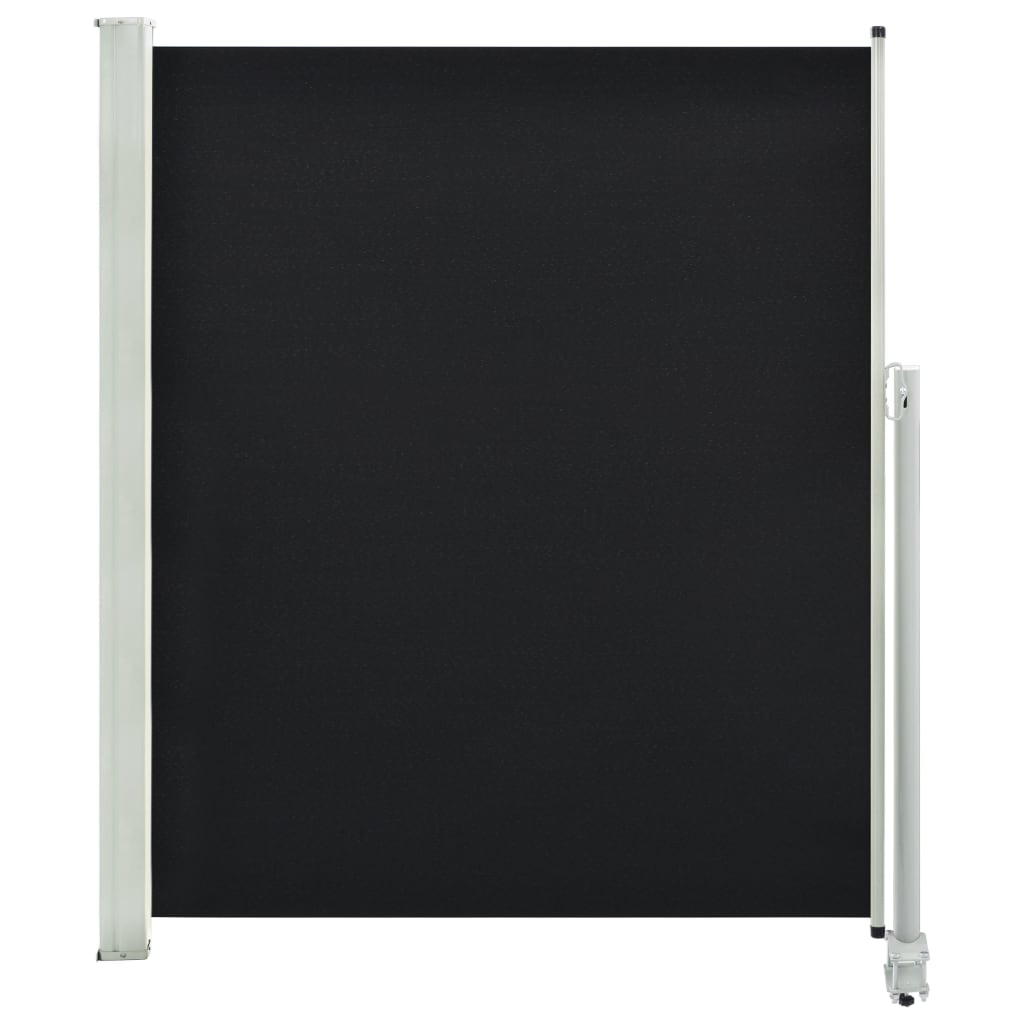 Patio Retractable Side Awning - Black