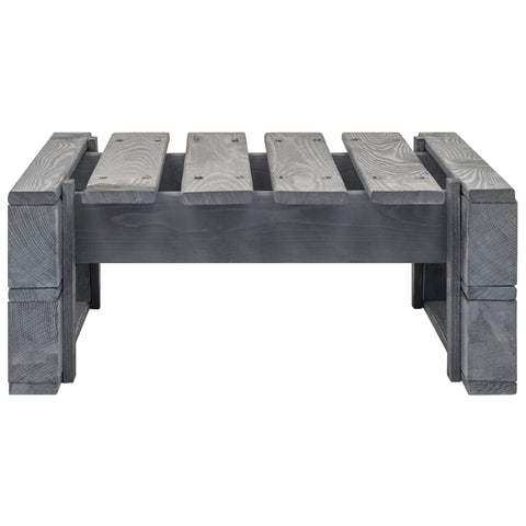 Garden Pallet Ottoman Wood Grey