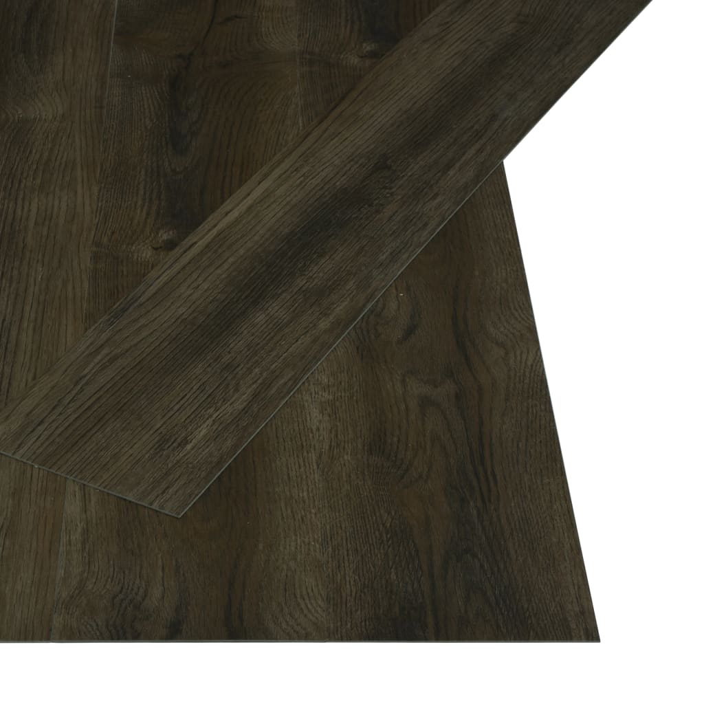 Self-adhesive Flooring Planks 4.46 mÃ‚Â² 3 mm PVC Dark Brown