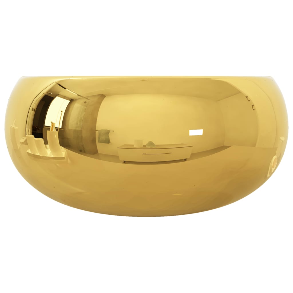 Wash Basin Ceramic (Gold)