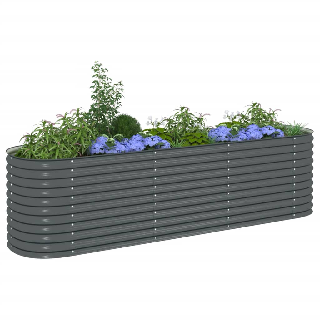 Garden Planter  Galvanised Steel / Grey