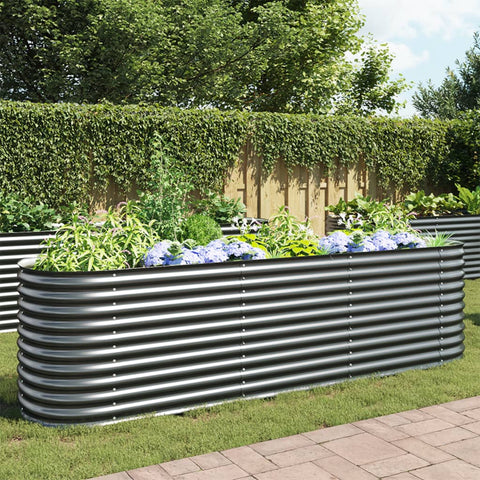 Garden Planter  Galvanised Steel / Grey