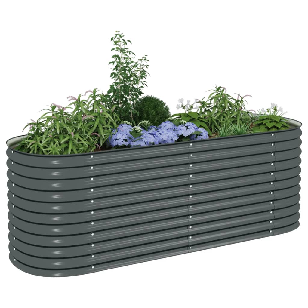 Garden Planter  Galvanised Steel-Grey