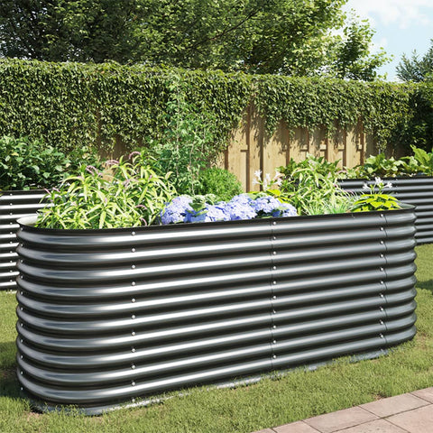 Garden Planter  Galvanised Steel-Grey