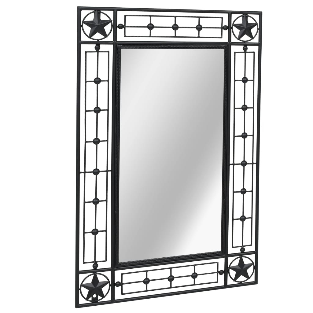 Garden Wall Mirror Rectangular, Black