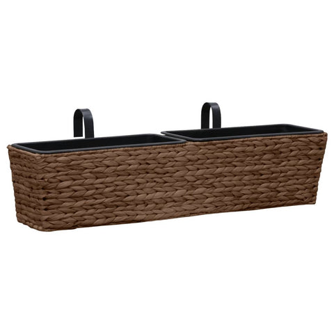 Garden Planters 2 pcs Water Hyacinth Brown