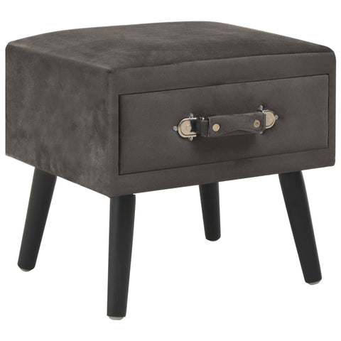 Bedside Cabinet Grey  Velvet