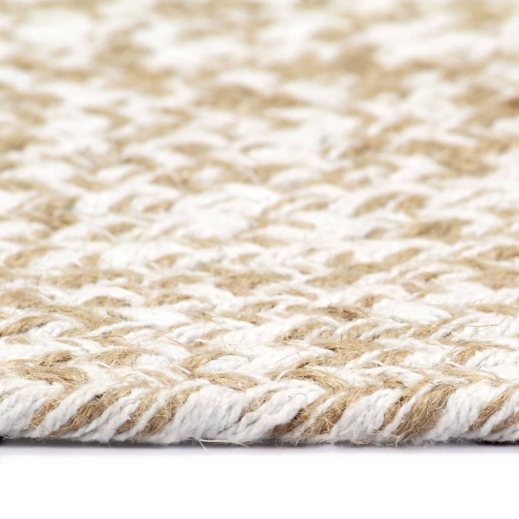 Handmade Rug Jute White