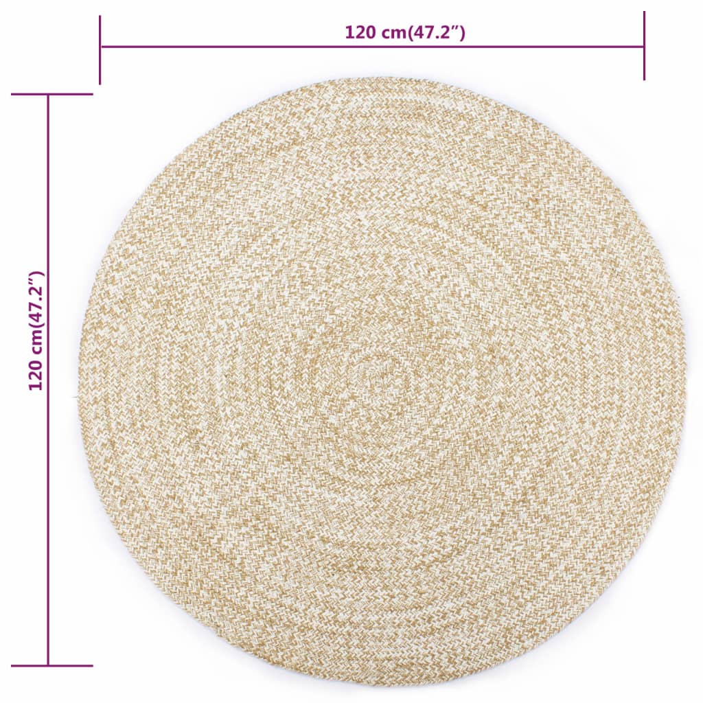 Handmade Rug Jute White