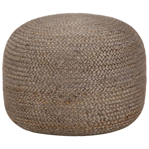 Handmade Pouffe Light Grey  Jute