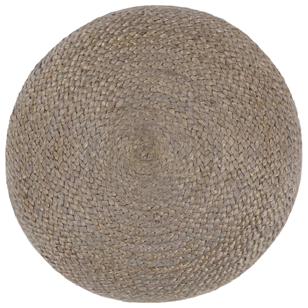 Handmade Pouffe Light Grey  Jute