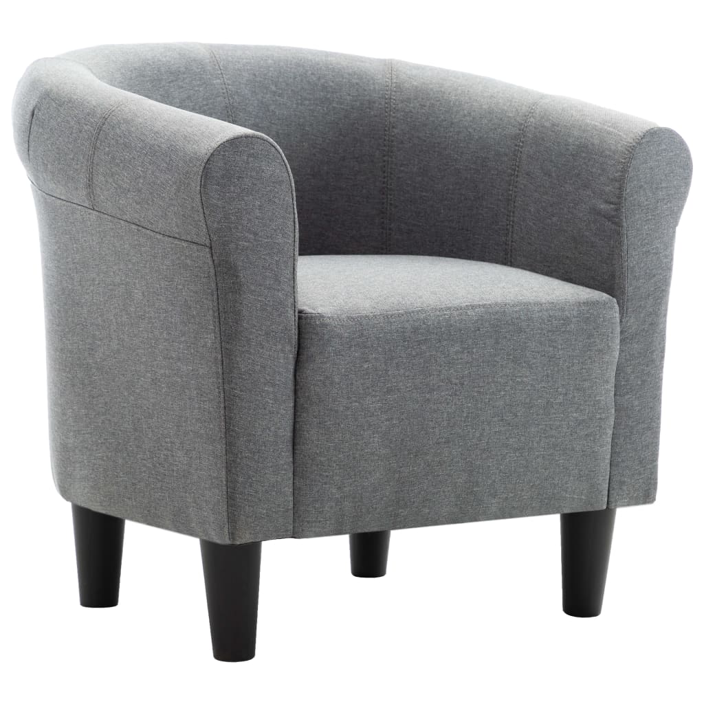 Armchair Light Grey Fabric