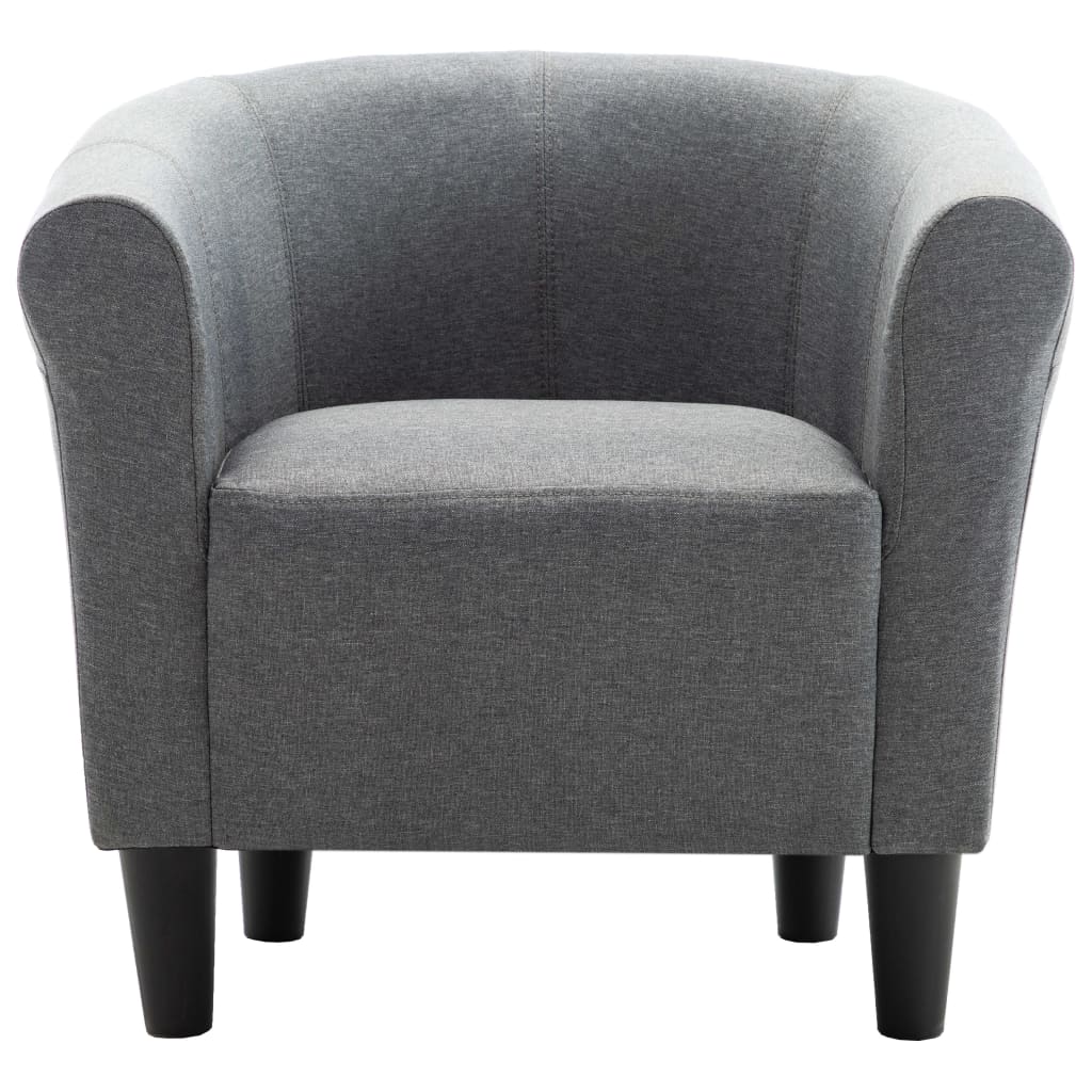 Armchair Light Grey Fabric