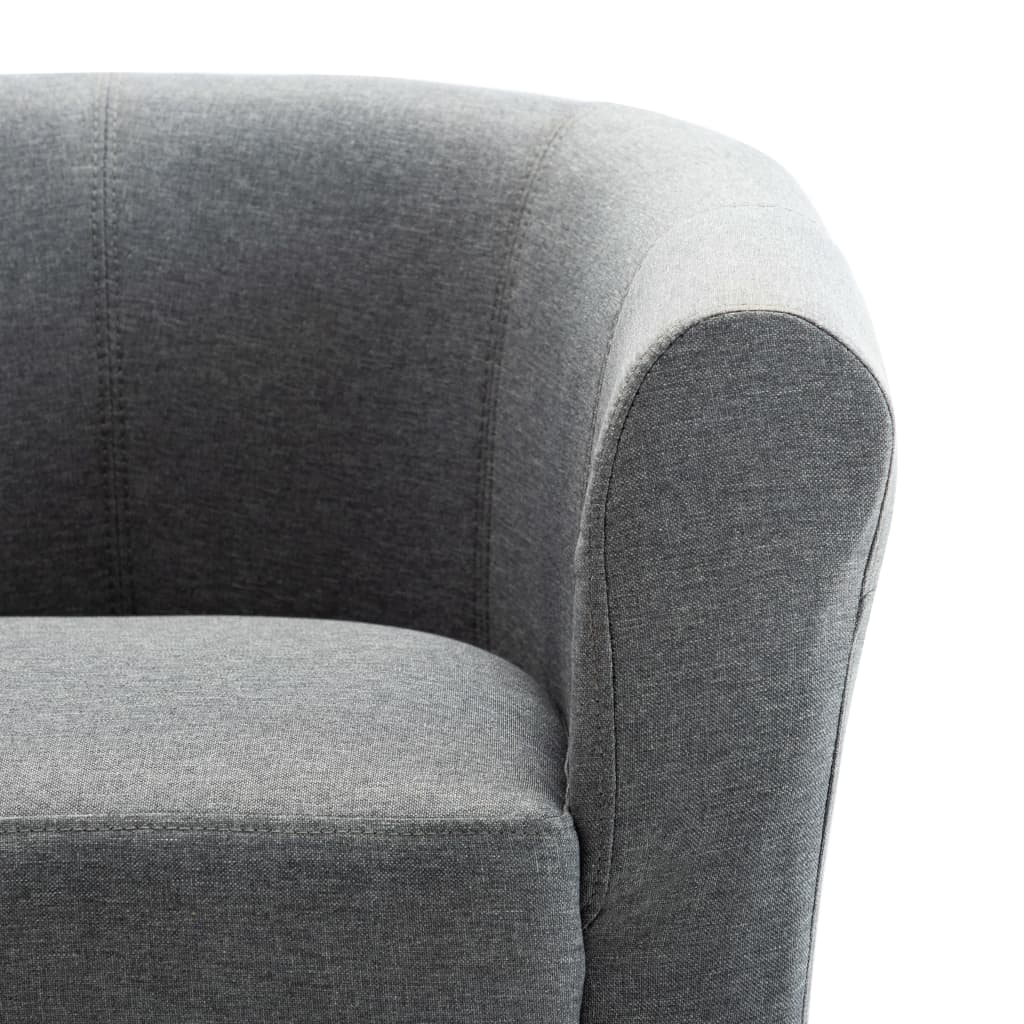 Armchair Light Grey Fabric