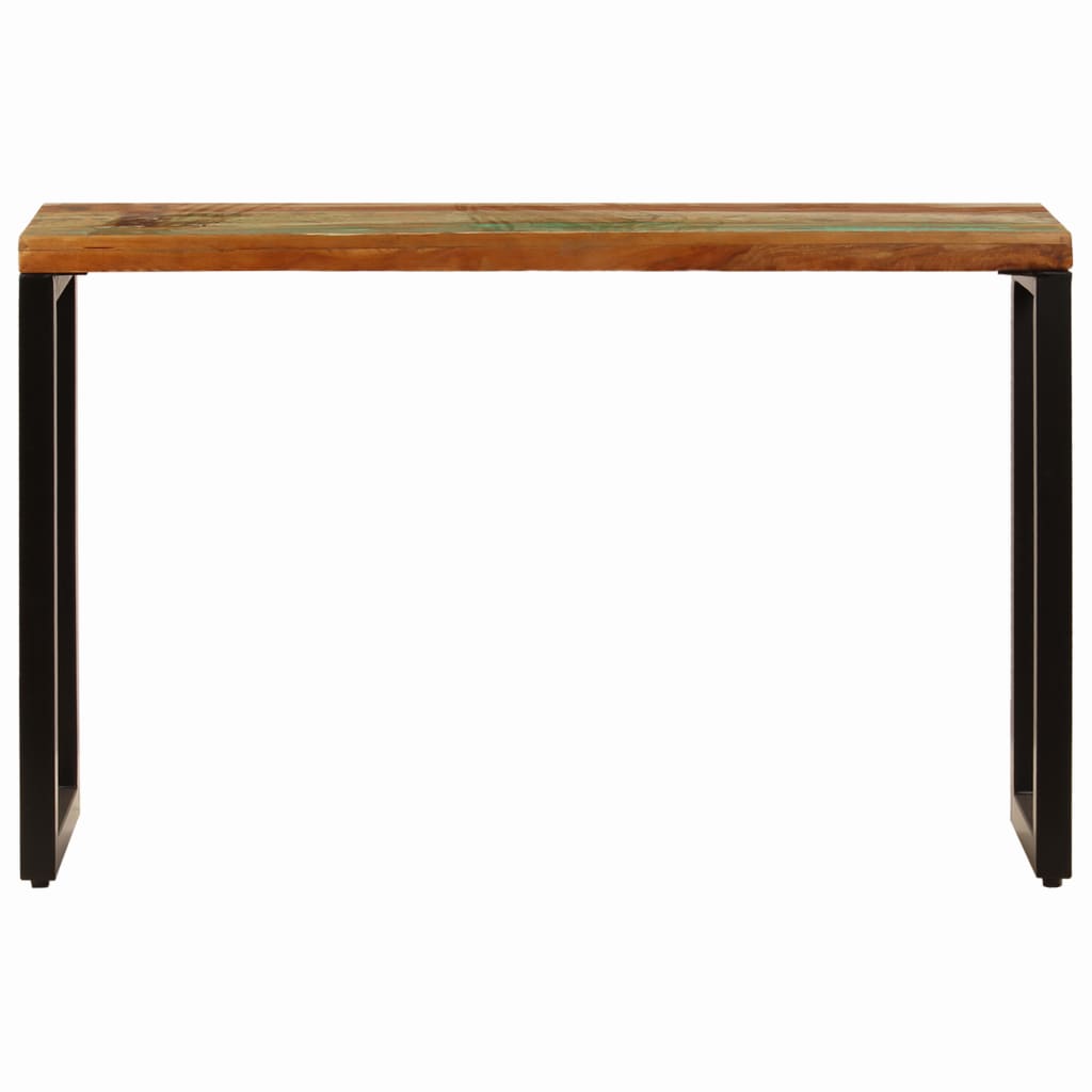 Console Table Solid Reclaimed Wood and Steel