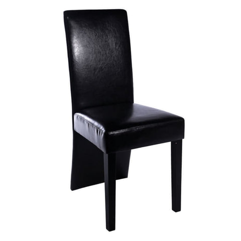 Dining Chairs 4 pcs Black Leather