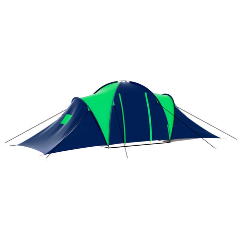 Camping Tent Fabric 9 Persons Blue and Green