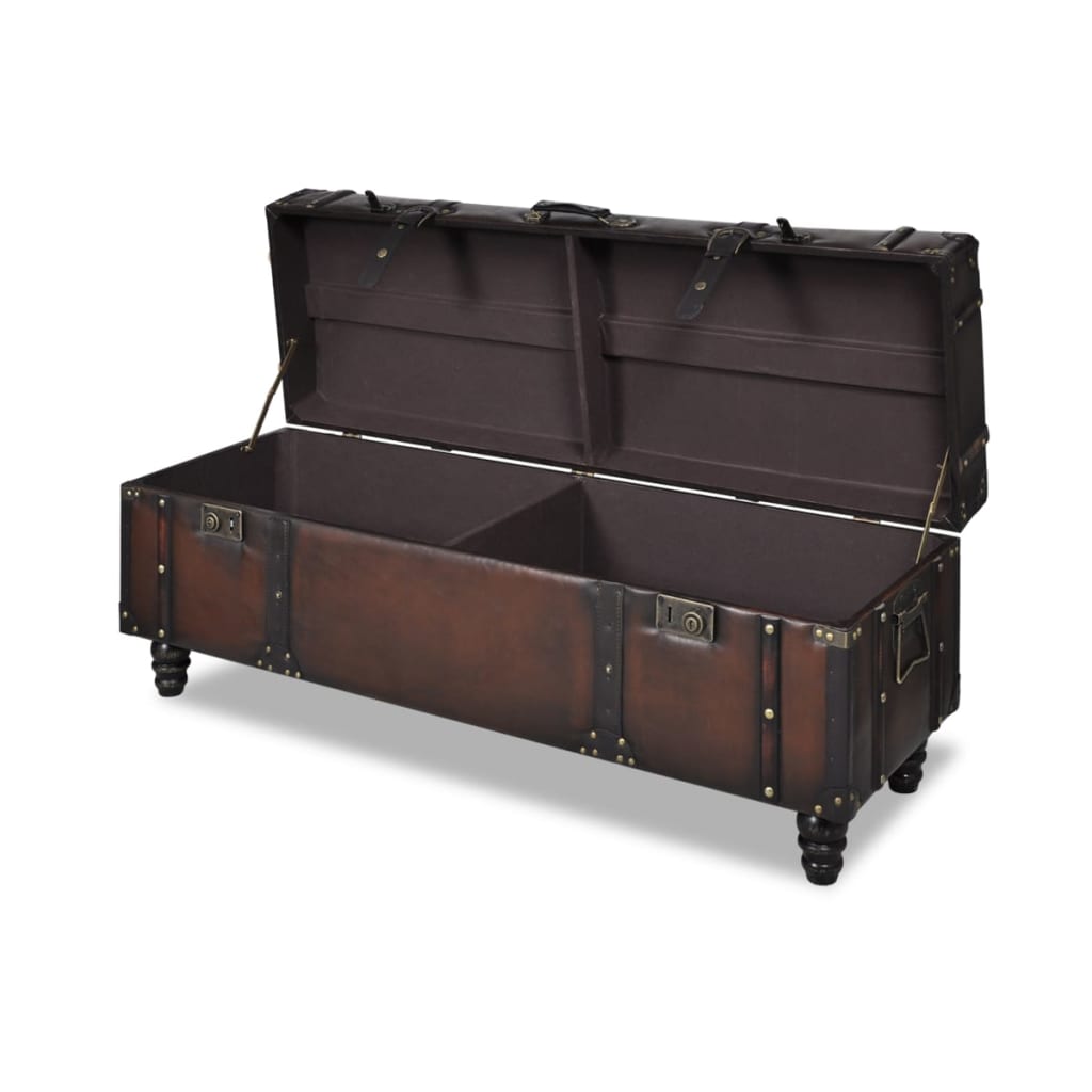 Storage Bench Set 3 pcs Brown