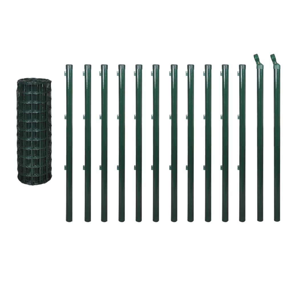 Euro Fence Steel Colour Green