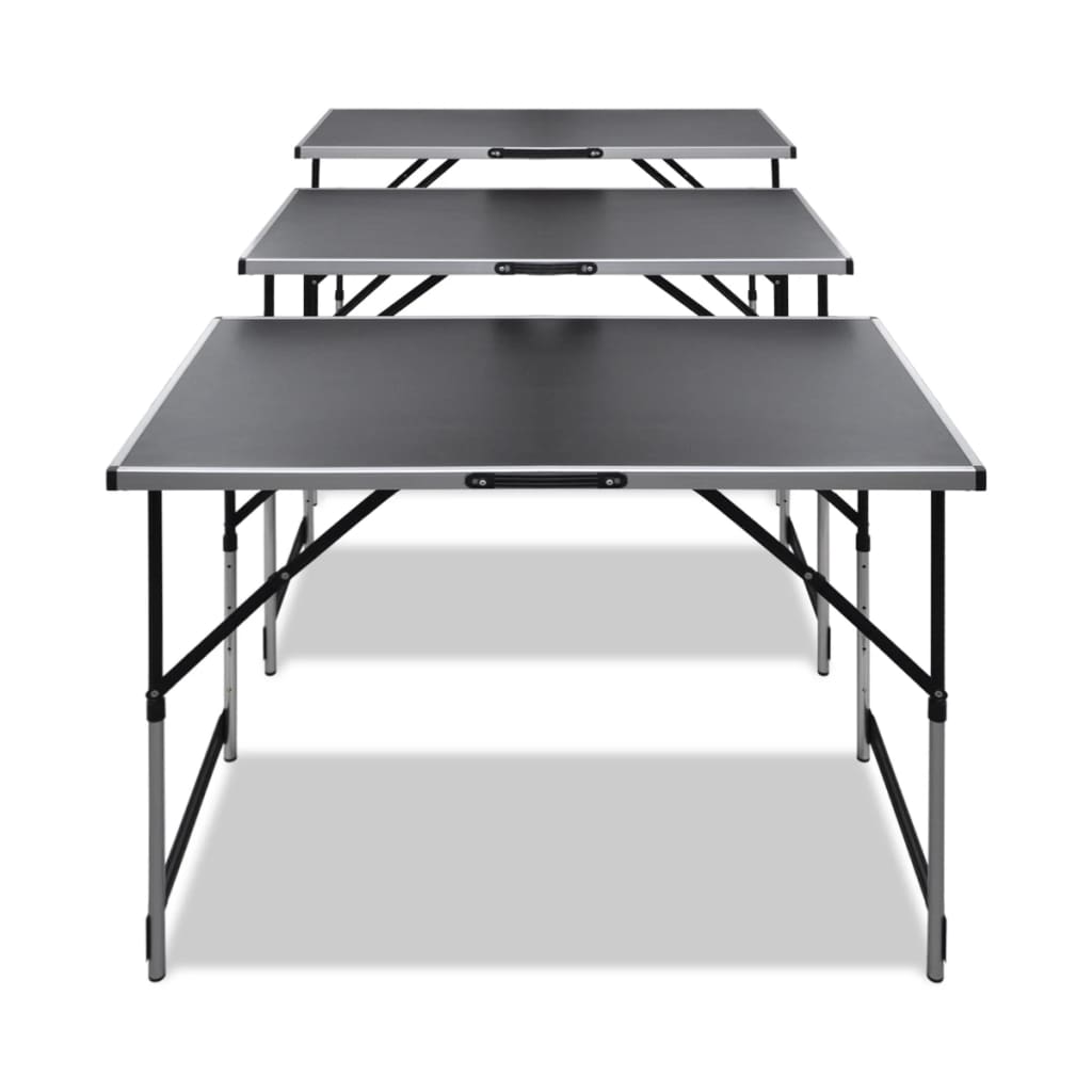 Pasting Table 3 Pcs Foldable Height Adjustable