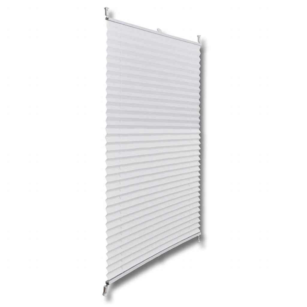 L Plisse Blind White Pleated Blind