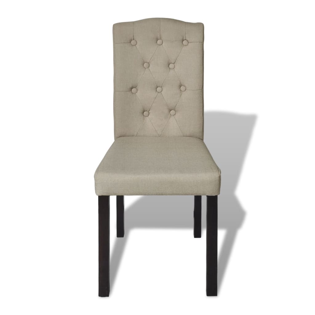 Dining Chairs 4 pcs Beige Fabric