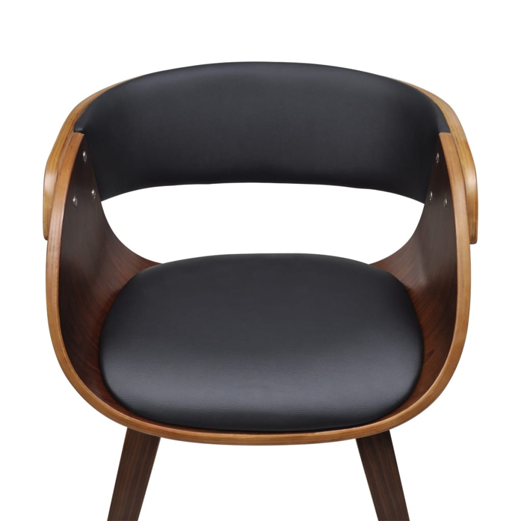 Dining Chair Bent Wood and Faux Leather