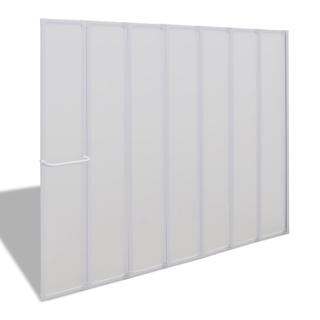 Shower Bath Screen Wall 7 Panels Foldable with Towel Rack