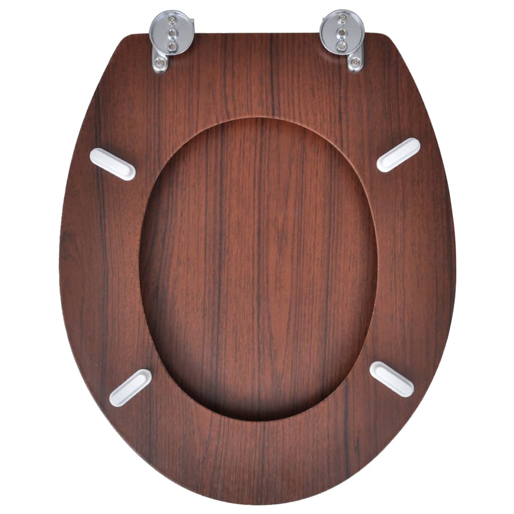 Toilet Seats with Hard Close Lids MDF Brown