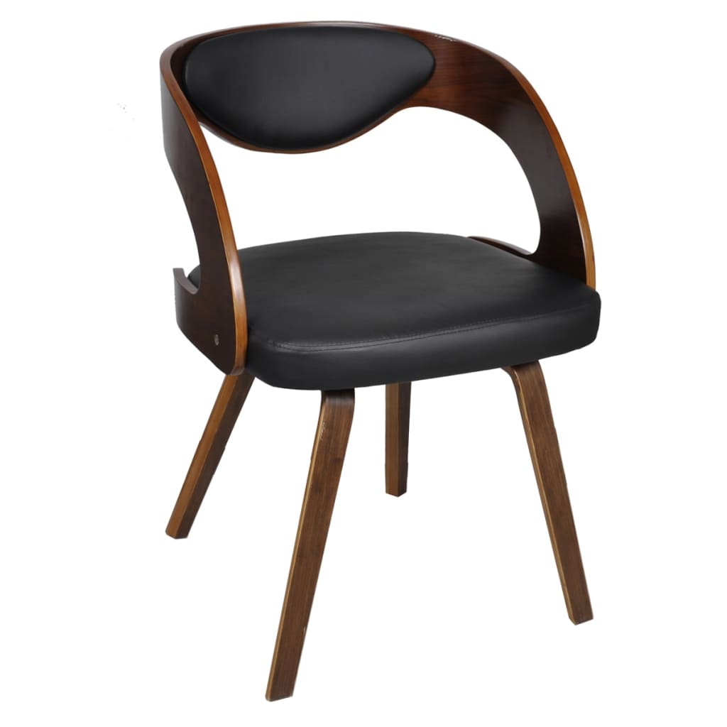 Dining Chairs 4 pcs Brown Bent Wood and Leather