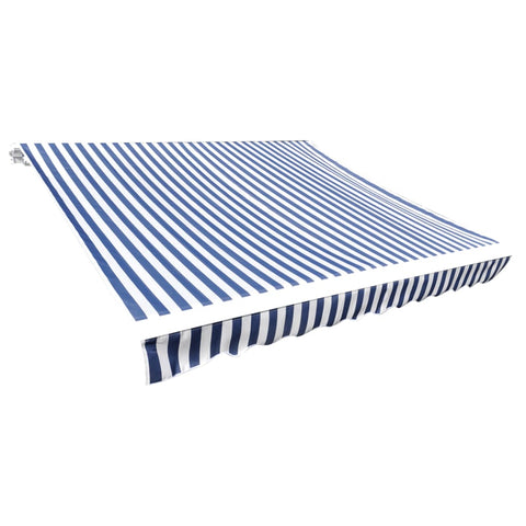 Awning Top Sunshade Canvas Blue & White S