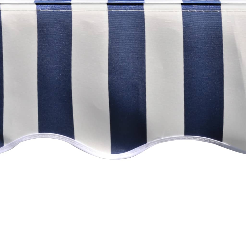 Awning Top Sunshade Canvas Blue & White S