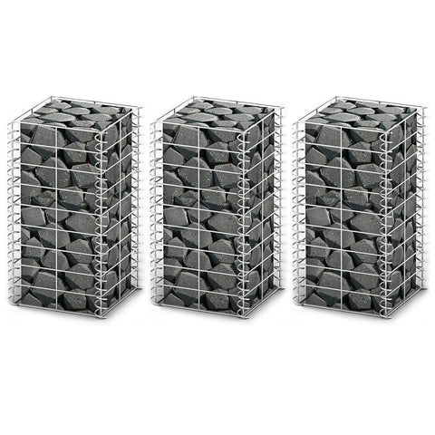 Gabion Set 3 pcs Galvanised Wire S