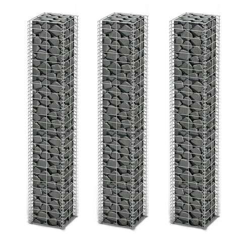 Gabion Set 3 pcs Galvanised Wire L