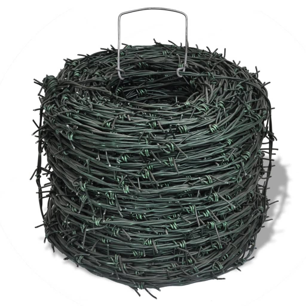 Barbed Wire Entanglement Wire Green Wire Roll 100 m