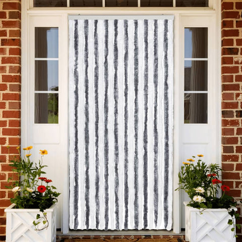 Insect Curtain Grey and White 2  Chenille S