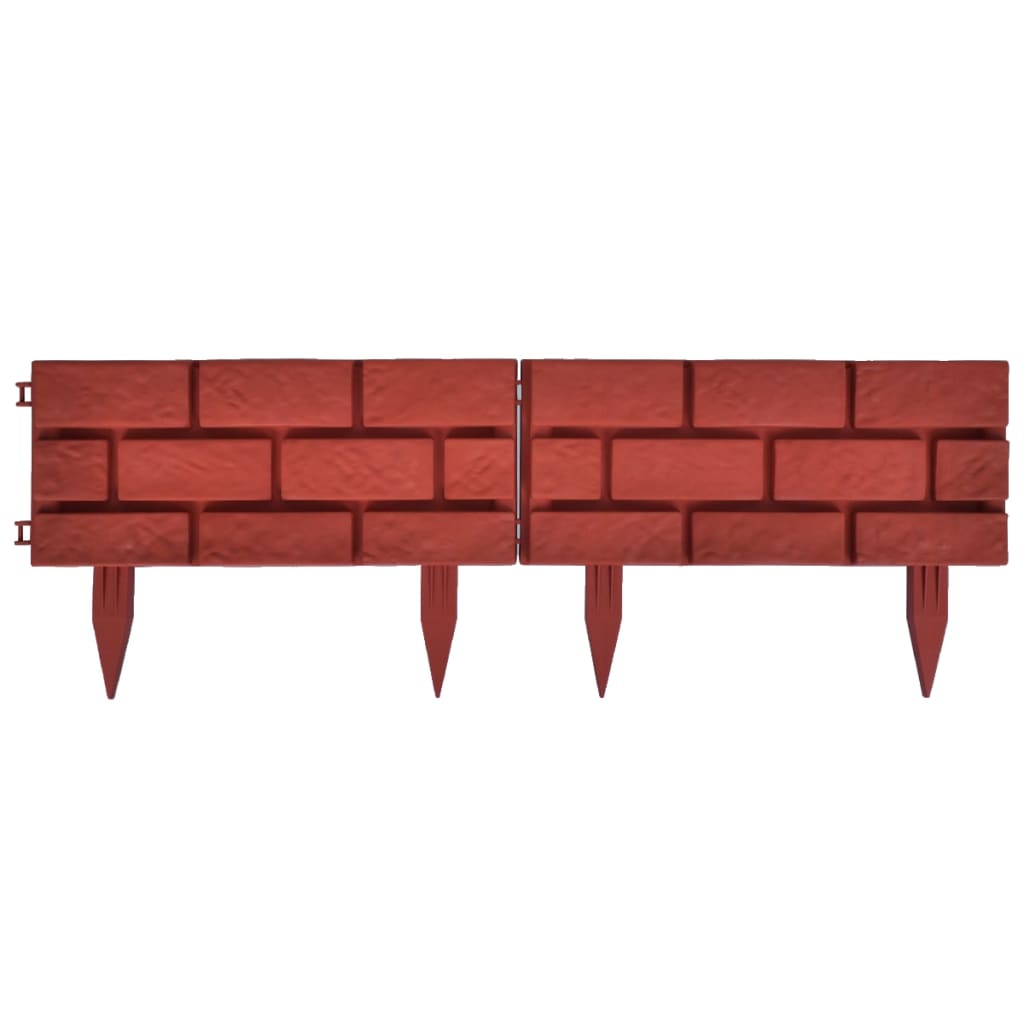 Lawn Divider with Brick Design 11 pcs