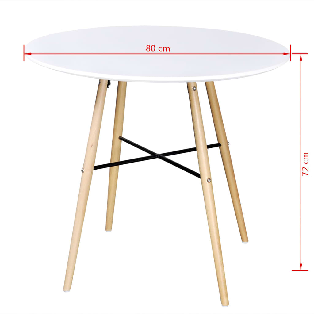 Dining Table MDF Round White