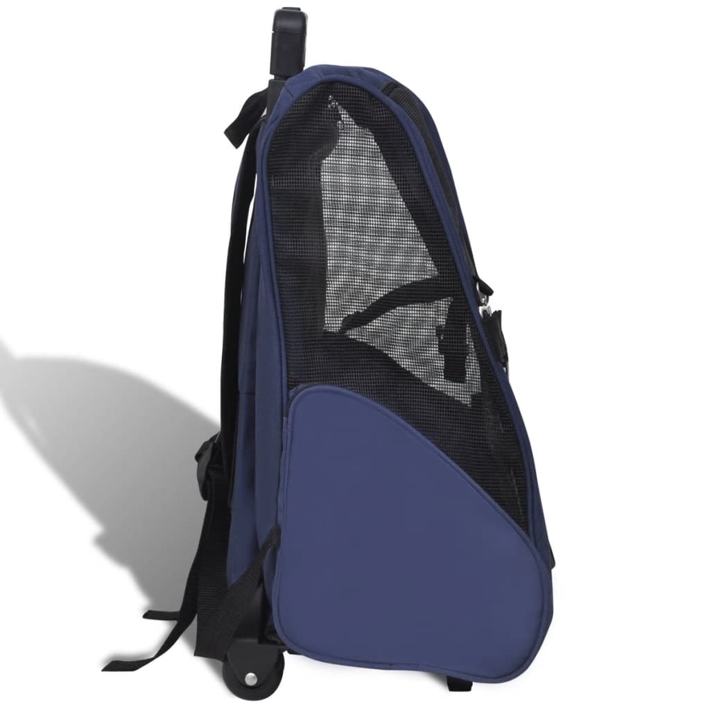 Blue Foldable Multipurpose Pet Trolley