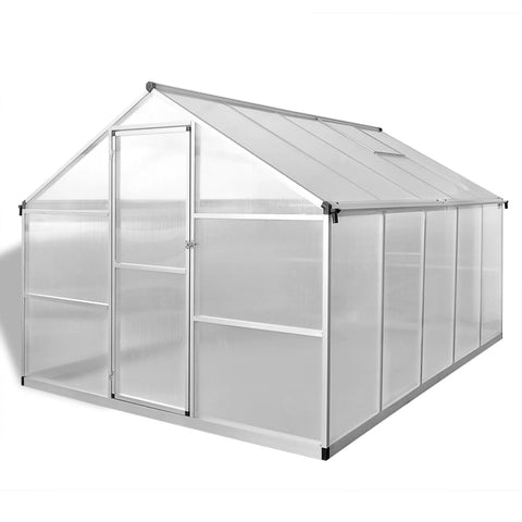 Reinforced Aluminium Greenhouse with Base Frame 7.55 mÃ‚Â²