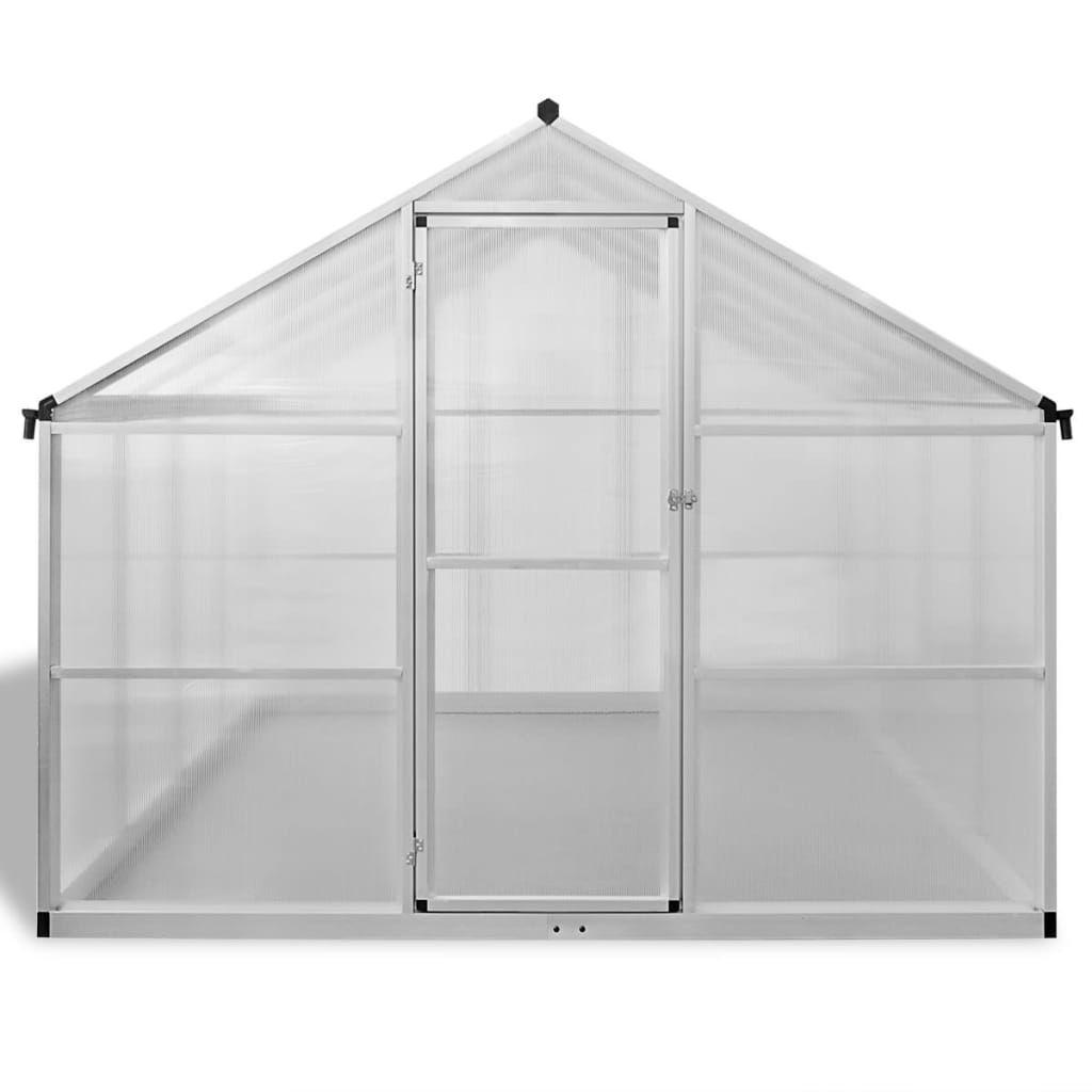 Reinforced Aluminium Greenhouse with Base Frame 9.025 mÃ‚Â²