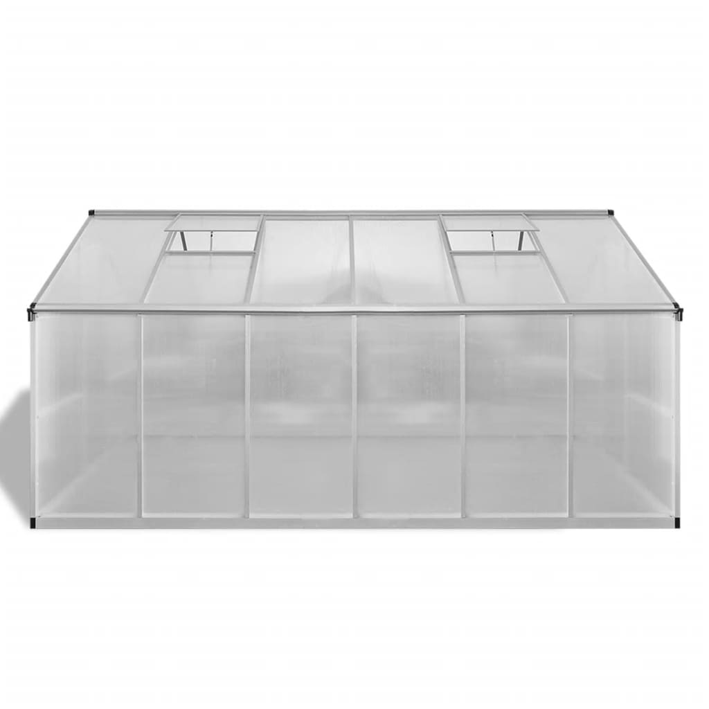 Reinforced Aluminium Greenhouse with Base Frame 9.025 mÃ‚Â²