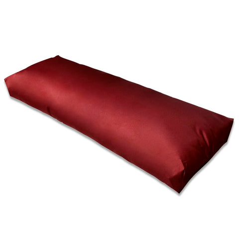 Upholstered Back Cushion Wine Red