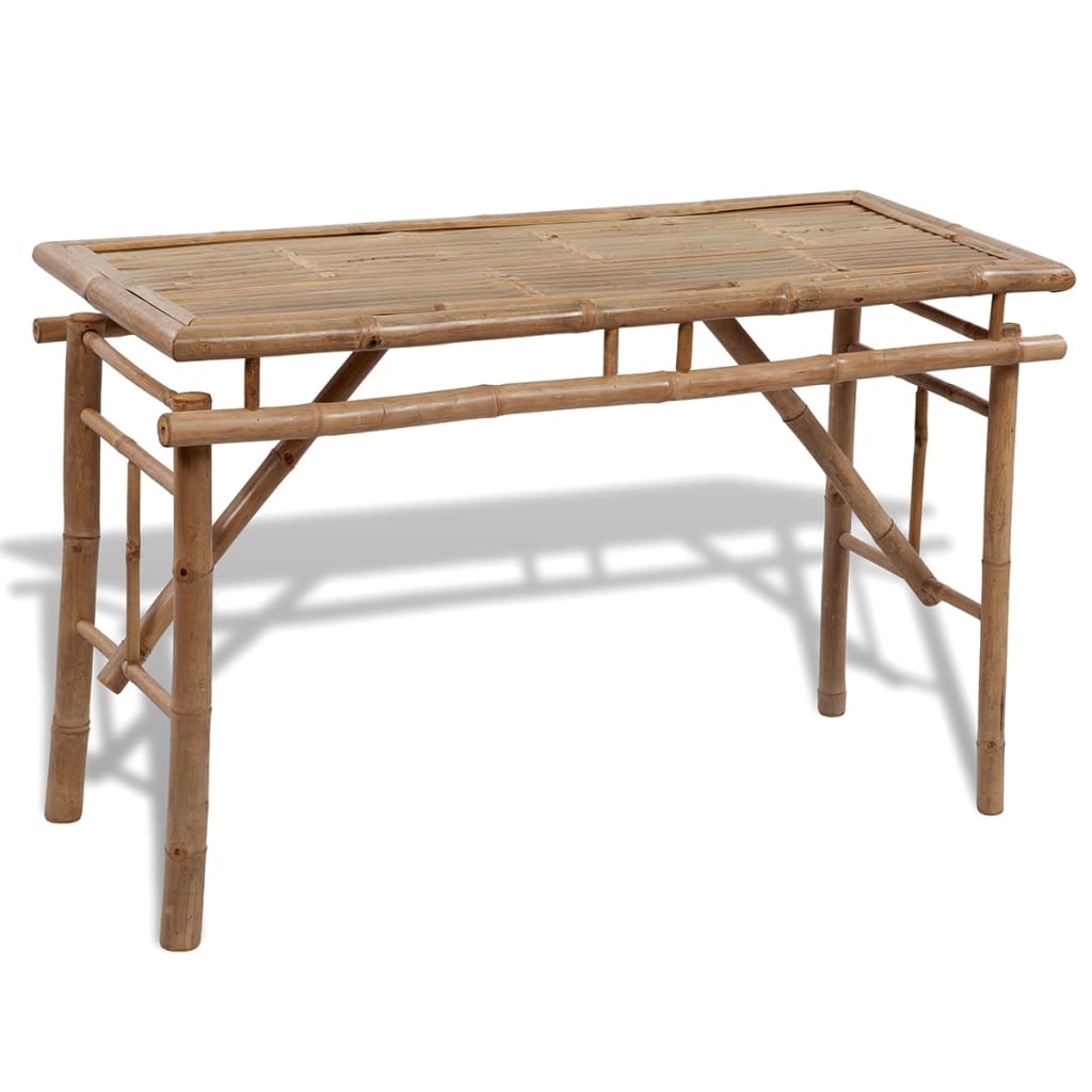 Table with 2 Benches 100 cm Bamboo