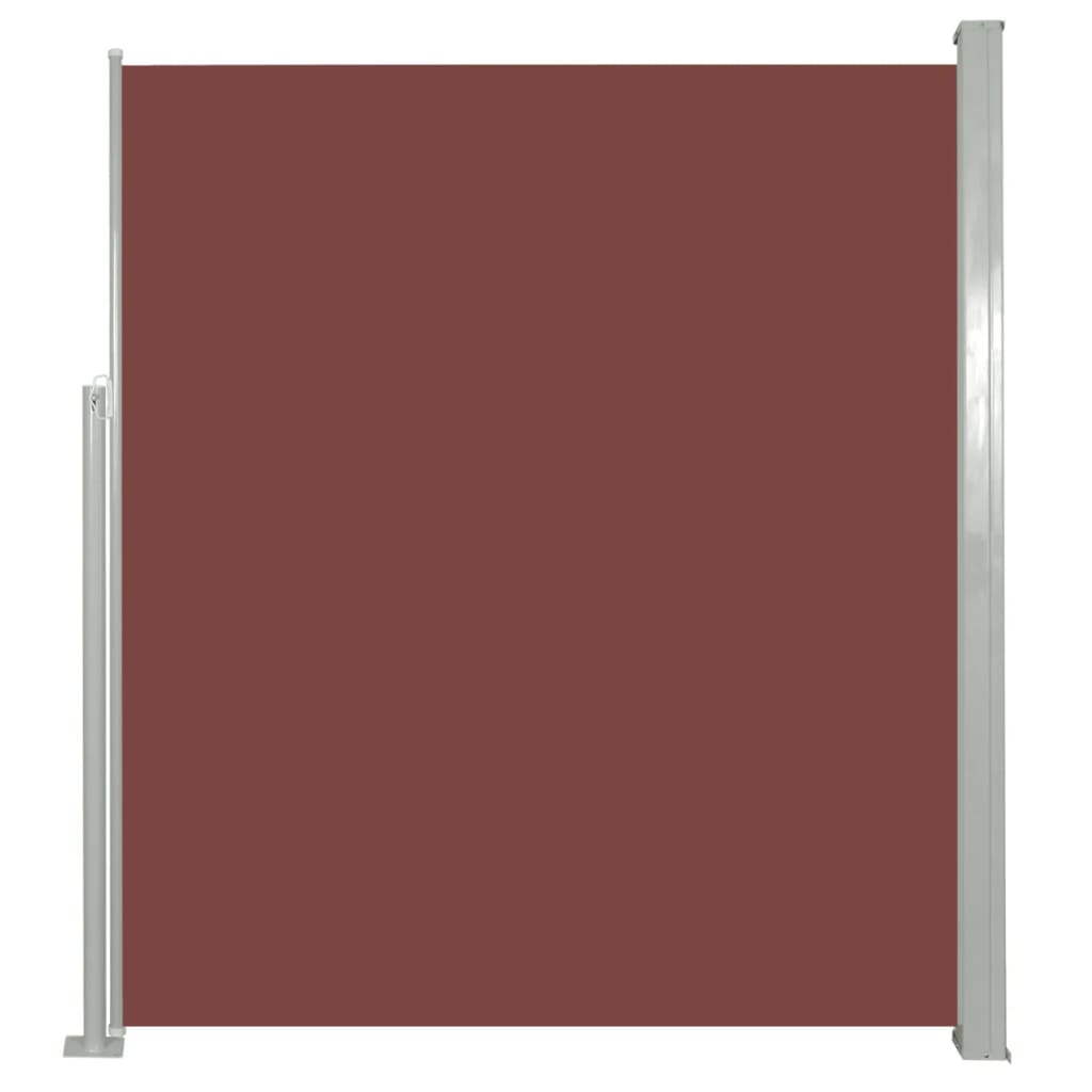 Patio Retractable Side Awning  Brown