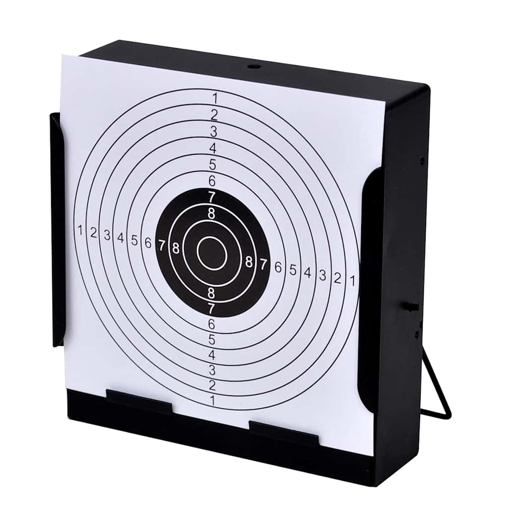 14 cm Square Target Holder Pellet Trap + 100 Paper Targets