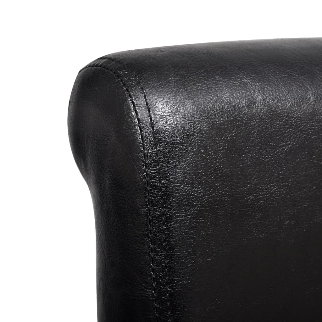 Dining Chairs 2 pcs Black" Faux Leather